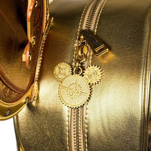 حقيبة ظهر صغيرة من Loungefly Steampunk Mickey باللونين الأزرق الداكن والذهبي حصريًا in Kuwait