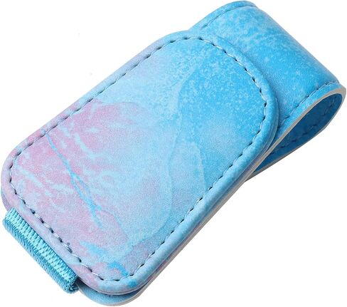 Sunglass Holder for Car Visor Sunglasses Clip Magnetic Leather Glasses Eyeglass Holder Truck Car Accessories for Woman Man -Abstract Leaf in Kuwait