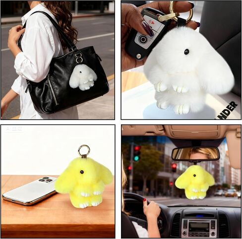 Cute Plush Keychain, Car Pendant, Bag Purse Backpack Charm Accessory, Gift for Girls Women in Saudi Arabia