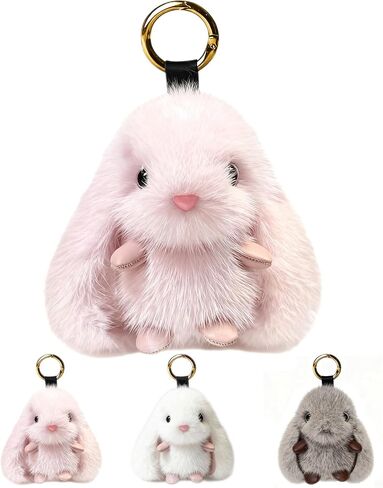 Cute Plush Keychain, Car Pendant, Bag Purse Backpack Charm Accessory, Gift for Girls Women in Saudi Arabia
