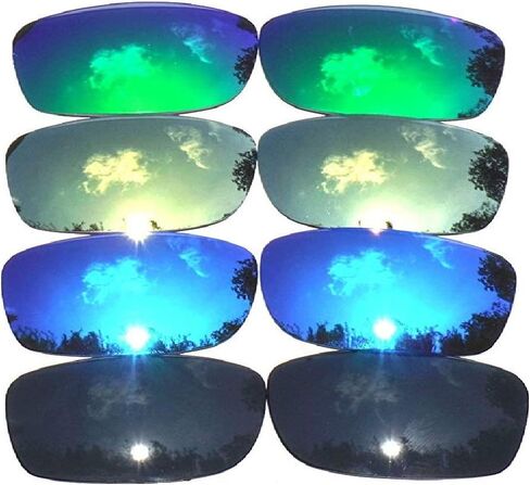 عدسات بديلة من Galaxy لنظارات Oakley Fives Squared باللون الأسود والأزرق والذهبي والأخضر المستقطبة 4 أزواج in Kuwait