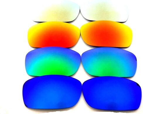 عدسات بديلة من Galaxy لنظارات Oakley Fives Squared باللون الأسود والأزرق والذهبي والأخضر المستقطبة 4 أزواج in Kuwait