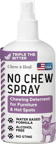 No Chew Spray for Dogs, 8 oz - Natural & Alcohol Free Bitter Deterrent Spray for Dog and Cat - Anti Chew Spray for Furniture, Hot Spots - Chew + Heal in Kuwait