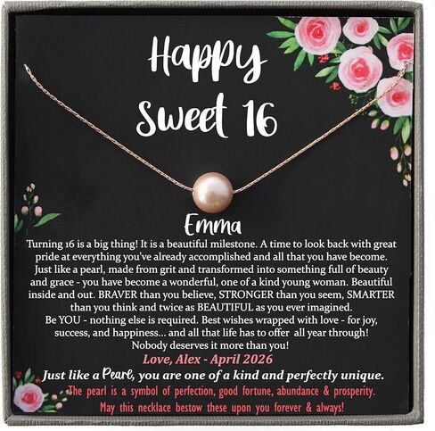 هدية Sweet 16 للفتيات من Be Wished، قلادة برسالة ذات معنى in Kuwait