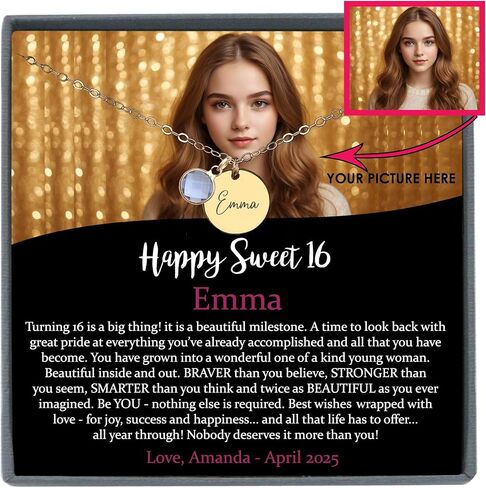 هدية Sweet 16 للفتيات من Be Wished، قلادة برسالة ذات معنى in Kuwait