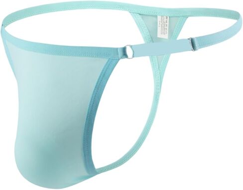 ملابس داخلية ثونغ للرجال بيكيني G String على شكل حرف T من الخلف ملابس سباحة غريبة ملابس داخلية صغيرة بمحيط قابل للتعديل مقاس واحد in Kuwait