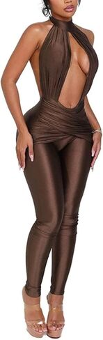 المرأة مثير Bodycon حللا الرسن أكمام عارية الذراعين انقطاع العصرية حزب Clubwear رومبير طويل أنيق in Saudi Arabia