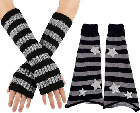 Star Leg Warmers Y2k، تدفئة الذراع للفتيات، تدفئة الساق المتوهجة، جوارب طويلة متماسكة فضفاضة الفخذ العليا in Kuwait