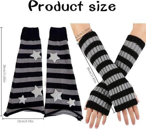 Star Leg Warmers Y2k، تدفئة الذراع للفتيات، تدفئة الساق المتوهجة، جوارب طويلة متماسكة فضفاضة الفخذ العليا in Kuwait