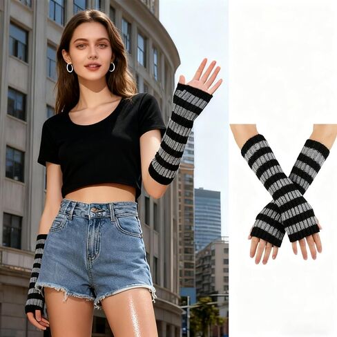 Star Leg Warmers Y2k، تدفئة الذراع للفتيات، تدفئة الساق المتوهجة، جوارب طويلة متماسكة فضفاضة الفخذ العليا in Kuwait