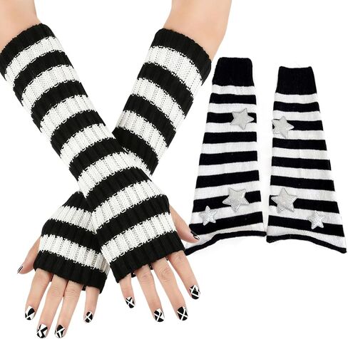 Star Leg Warmers Y2k، تدفئة الذراع للفتيات، تدفئة الساق المتوهجة، جوارب طويلة متماسكة فضفاضة الفخذ العليا in Kuwait