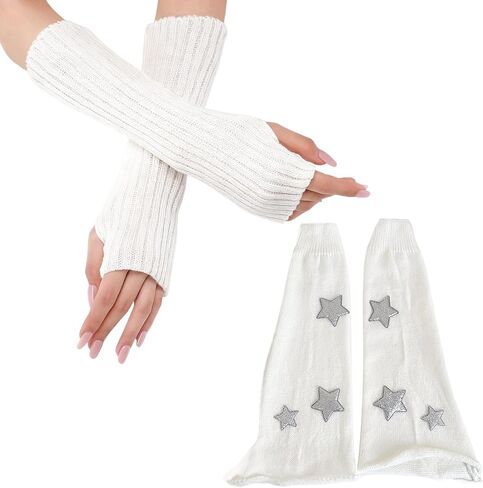 Star Leg Warmers Y2k، تدفئة الذراع للفتيات، تدفئة الساق المتوهجة، جوارب طويلة متماسكة فضفاضة الفخذ العليا in Kuwait