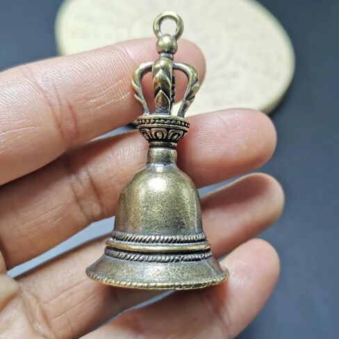 Retro Copper Bell Wind Chimes, Bell Creative Solid Brass Bell Handicraft for Decoration Car Pendant Small Circle Hand Bells and Chimes in Saudi Arabia