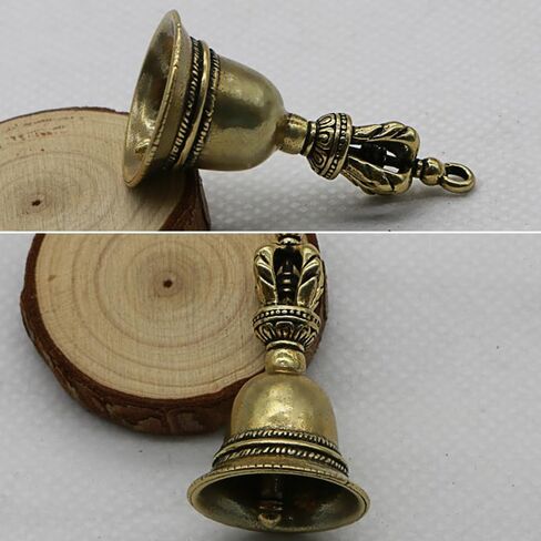 Retro Copper Bell Wind Chimes, Bell Creative Solid Brass Bell Handicraft for Decoration Car Pendant Small Circle Hand Bells and Chimes in Saudi Arabia