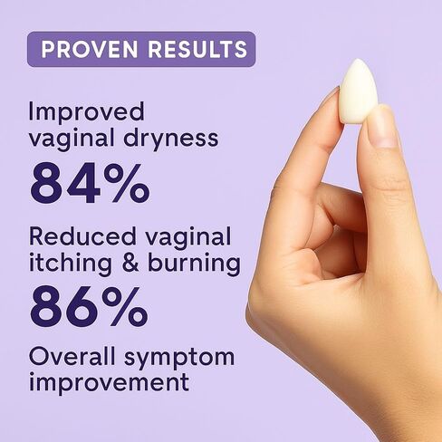 مرطب مهبلي للريفاري - 5 ملغ من حمض الهيالورونيك - جفاف المهبل، حشوات مهدئة خالية من الهرمونات، 12 تحميلة - كمية تكفي لمدة شهر، غير دهني in Kuwait