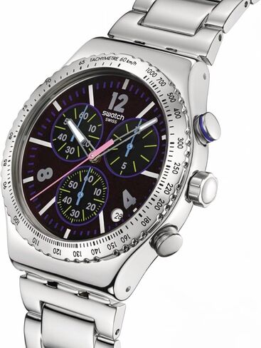 Swatch New Irony Chrono Unisex Dress Watch Stainless Steel Quartz Water Resistant in Saudi Arabia