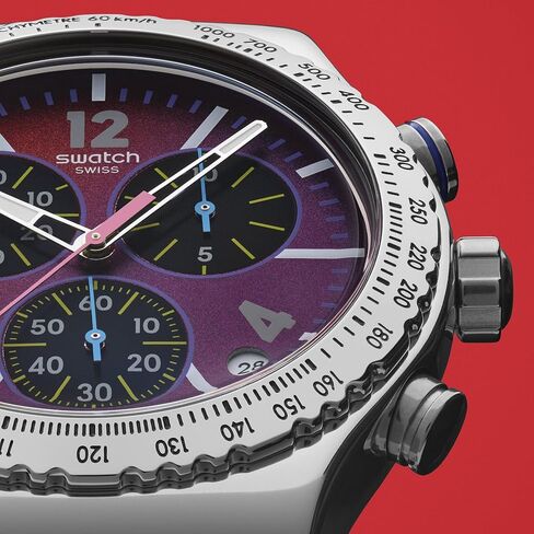 Swatch New Irony Chrono Unisex Dress Watch Stainless Steel Quartz Water Resistant in Saudi Arabia