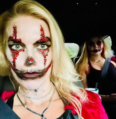 مجموعة مكياج Face Gems Halloween، أحجار الراين الكريستالية الحمراء، مجوهرات الوجه القوطية in Saudi Arabia