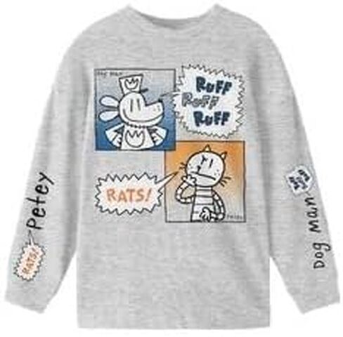 Dog Man Character Comic Art Boy’s 3-Pack Crew Neck Long Sleeve Shirts in Saudi Arabia