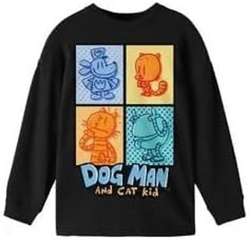Dog Man Character Comic Art Boy’s 3-Pack Crew Neck Long Sleeve Shirts in Saudi Arabia
