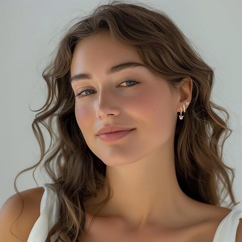 14K Gold Plated Hoop Earrings for Women, Dainty Pink Butterfly Star Sun Heart Hoop Earring Sets with S925 Sterling Silver Post, Pink Earring Stacks Jewelry for Women Trendy in Kuwait