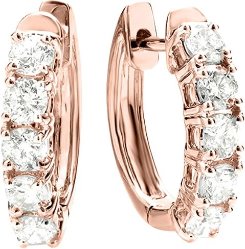 Houston Diamond District 1 to 6 Carat Classic Diamond Huggies LAB GROWN Diamond Earrings Ultra Premium Collection (D-F Color, VS2-SI1 Clarity) in Saudi Arabia