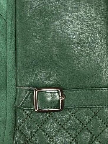 Original USA Womens Quilted Green Vegan Leather Stretch Fit Texting & Tech Touchscreen Gloves in Saudi Arabia