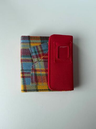 Sliner Mini Albums for Photographs 3 Inch Passport Cases Kpop Photocard Holder Book Red Plaid Candy Color Photocard ID Holder Hollow out Card Binder with 40 Pockets in Saudi Arabia