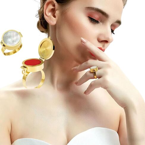 حلقة مرطب الشفاه للأصابع، تصميم تخزين حلقة أحمر الشفاه مثل ارتداء ملحق، العناية بالشفاه المحمولة وتخزينها في حالات الطوارئ، ملحق أنيق لعمليات اللمس أثناء التنقل in Saudi Arabia