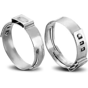 25 قطعة من مشابك خرطوم الأذن المفردة، 9.8-11.3 مم 304 مشابك أذن من الفولاذ المقاوم للصدأ من MISPIRE، مشابك خرطوم بدون خطوات للسيارات وخط الأجهزة المنزلية والسباكة in Kuwait