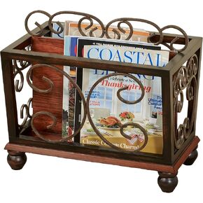 Touch of Class Ashburn Regal Walnut Magazine Newspaper Catalog Rack in Kuwait