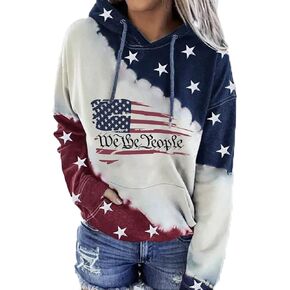 قميص بقلنسوة كاجوال فضفاض بجيوب للسيدات، سويت شيرت بقلنسوة بأكمام طويلة برباط للنساء in Kuwait