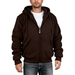 Vividpoint Men's Zip Up Fashion Full Sherpa Hoodies Fleece Lined Jacket Winter Warm Coat Heavyweight Sweatshirts in Saudi Arabia