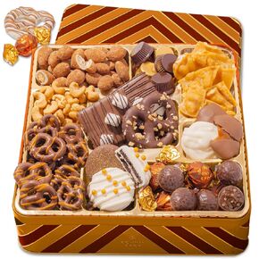 Chocolate Gift Basket- Holiday Nut and Candy Gift Box for Men, Women, Families, Corporate- Bonnie and Pop in Saudi Arabia