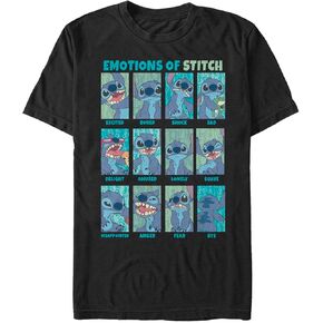 Disney Big & Tall Lilo Stitch Emotion Men's Tops Short Sleeve Tee Shirt in Kuwait
