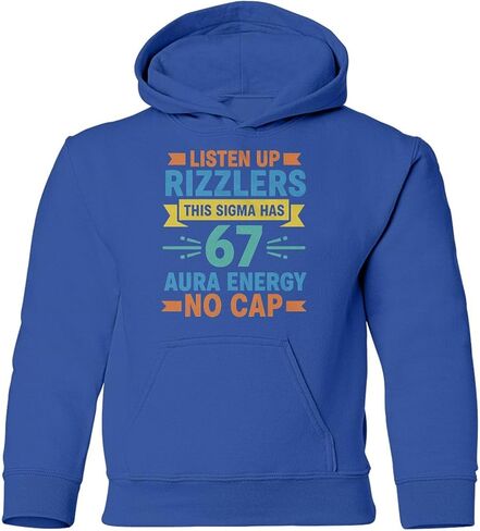 سترة بغطاء للرأس من Six Seven 6 7 Meme - Rizzlers Sigma 67 Aura Energy للشباب in Kuwait
