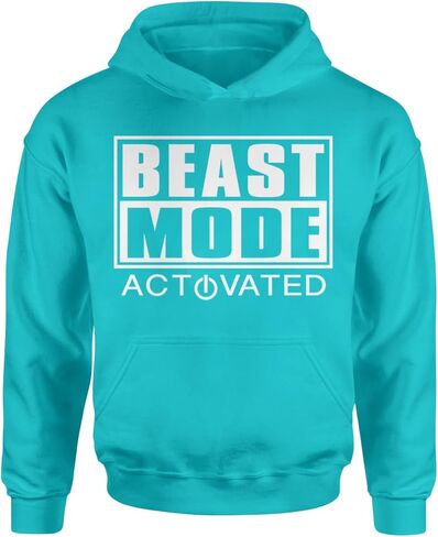 Activated Beast Mode Workout Gym Clothing Youth-Sized Hoodie, Soft Fleece, Graphic Design in Saudi Arabia