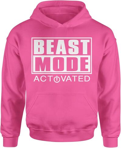 Activated Beast Mode Workout Gym Clothing Youth-Sized Hoodie, Soft Fleece, Graphic Design in Saudi Arabia
