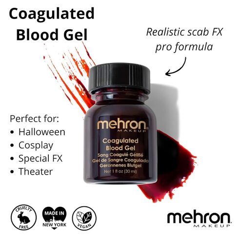 جل الدم المتخثر من ميهرون 1 أونصة وسائل ندبات الكولوديون الصلب 0.125 أونصة | مكياج SFX Fake Blood & Scar لعيد الهالوين والحفلات التنكرية والأفلام in Kuwait