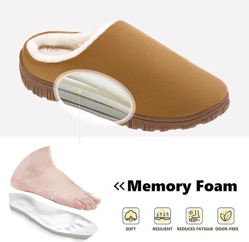 شبشب VLLy رجالي سهل الارتداء من الإسفنج الذكي وبطانة من القطيفة للاستخدام الداخلي والخارجي مع دعم للقوس in Kuwait