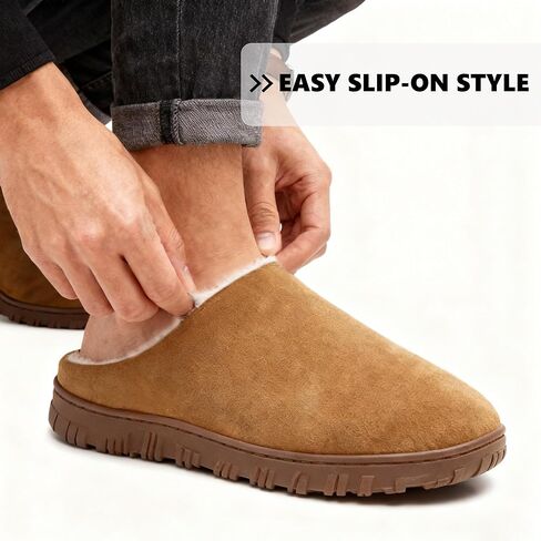 شبشب VLLy رجالي سهل الارتداء من الإسفنج الذكي وبطانة من القطيفة للاستخدام الداخلي والخارجي مع دعم للقوس in Kuwait