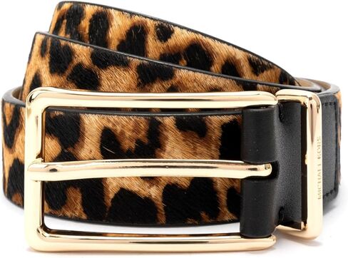 Michael Kors Women's 1 Inch Haircalf Belt, Stylish Accessory for Everyday Wear, Adjustable Fit in Saudi Arabia