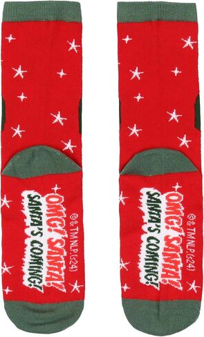 Bioworld Elf جوارب نسائية Buddy The Elf Socks Santa's القادمة VHS طبق الأصل 2 زوج منتصف العجل الجدة عطلة طاقم الجوارب in Kuwait