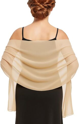 Womens Chiffon Shawls and Wraps for Evening Dresses Elegant Wedding Bridal Scarves Soft Sheer Scarf in Saudi Arabia