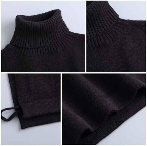 Detachable Turtleneck Sweater Faux Collar Warm Knit Pullover Scarf for Women in Saudi Arabia