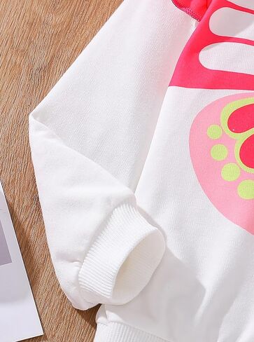 Girls Long Sleeve Butterfly Print T-Shirt Ruffle Shoulders Cute Graphic Tee in Saudi Arabia