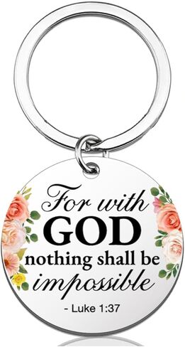 الكتاب المقدس آية المفاتيح الهدايا المسيحية للنساء، هدايا دينية ملهمة لعيد الميلاد الكاثوليكي، لا شيء يجب أن يكون مستحيلا كيرينغ الكتاب المقدس in Kuwait