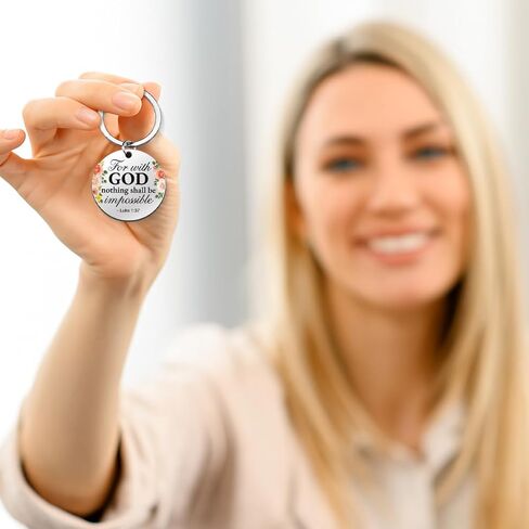 الكتاب المقدس آية المفاتيح الهدايا المسيحية للنساء، هدايا دينية ملهمة لعيد الميلاد الكاثوليكي، لا شيء يجب أن يكون مستحيلا كيرينغ الكتاب المقدس in Kuwait