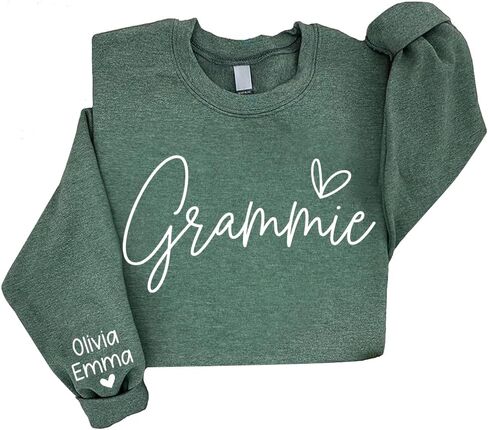Chillever Custom Mama Grandma Sweatshirt, Personalized Mama Grandma Sweatshirts for Women, Gifts for Mothers Day Christmas in Saudi Arabia