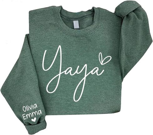 Chillever Custom Mama Grandma Sweatshirt, Personalized Mama Grandma Sweatshirts for Women, Gifts for Mothers Day Christmas in Saudi Arabia